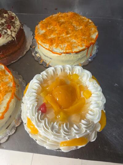 Queque tres leches con frutas